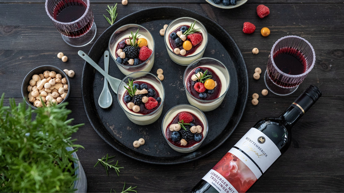 Blogartikel Panna Cotta mit Württemberger Original Lemberger mit Trollinger