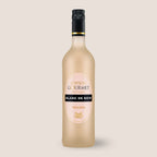 Flasche Edition Gourmet Blanc de Noir Roséwein der WZG vor hellem Hintergrund.
