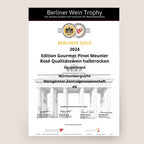 Berliner Wine Trophy Urkunde für einen prämierten Edition Gourmet Wein der WZG.