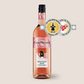 Flasche Süss & Fruchtig Trollinger Roséwein der WZG mit mehreren sichtbaren Wein-Auszeichnungen.