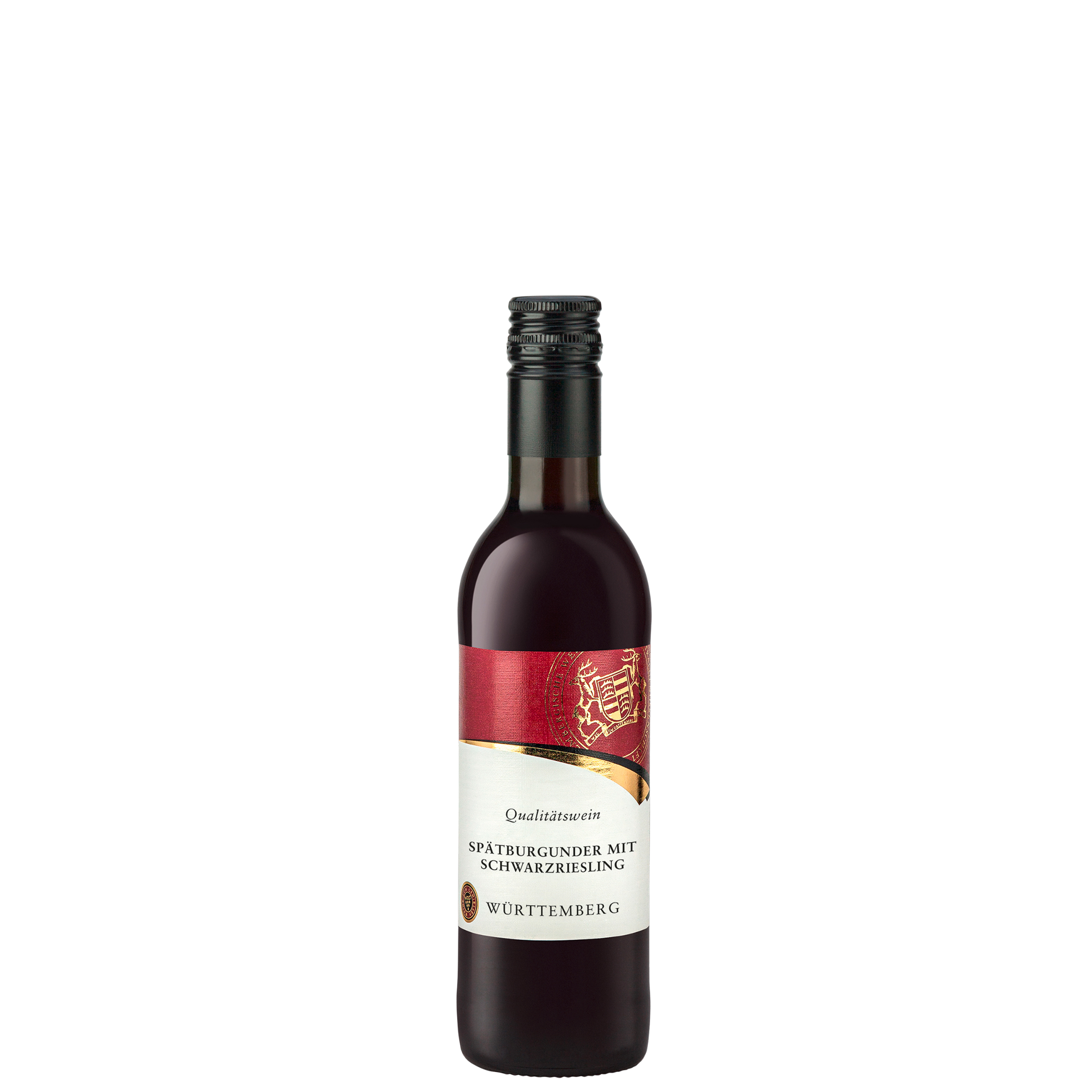 Rotwein Kleinflasche der Sorte Spätburgunder mit Schwarzriesling aus dem WZG Weinshop