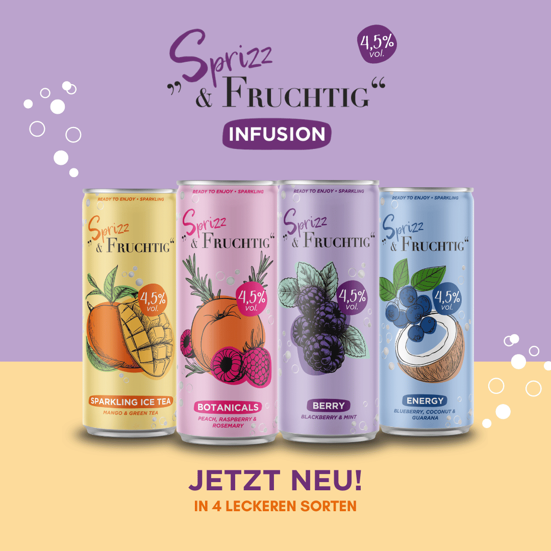 Sprizz & Fruchtig Infusion: Jetzt neu in vier Sorten